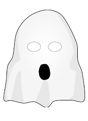 çocuklar için hazır kağıttan Korkunç Surat maskesi şablonu